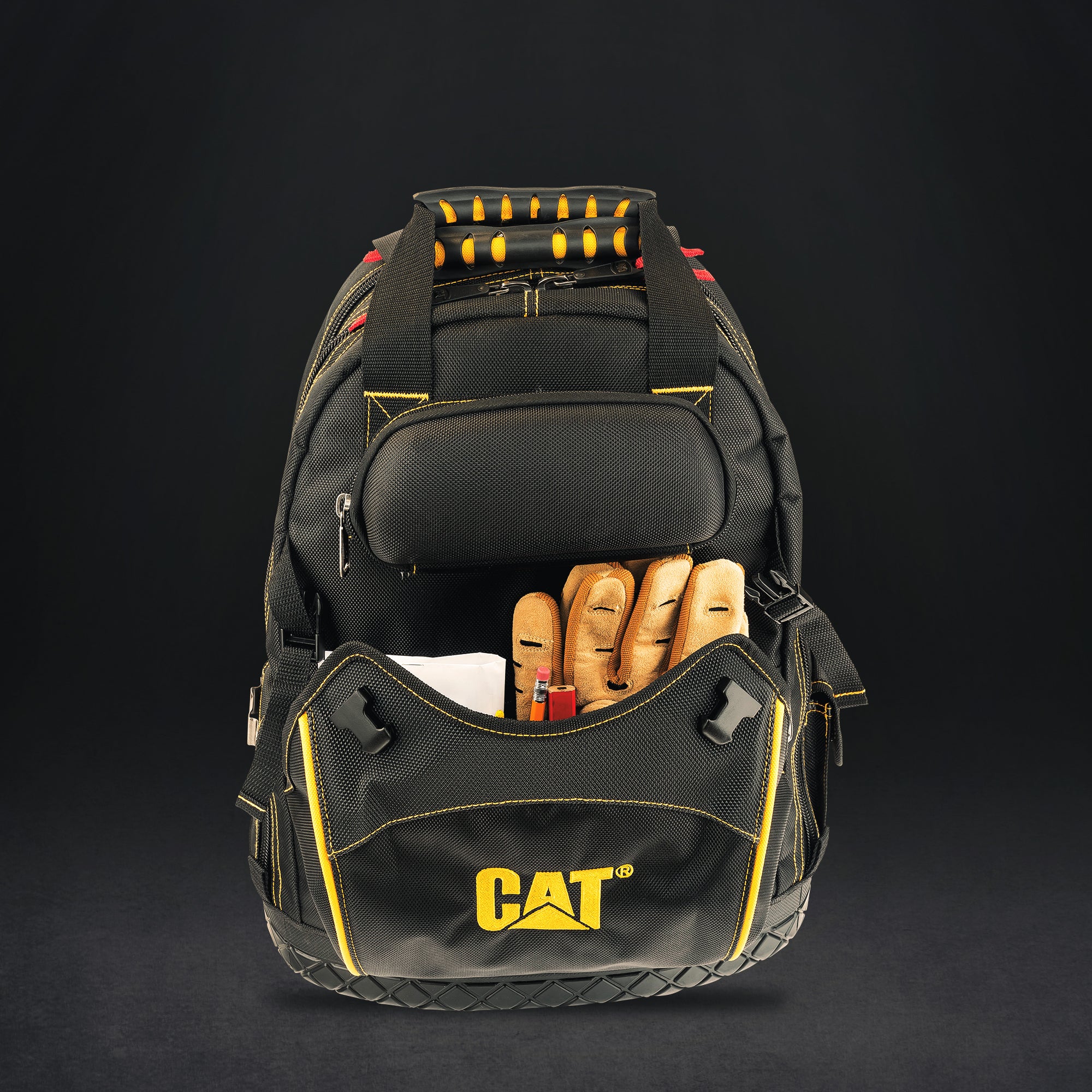 cat caterpillar backpack leather Barry Workwear Australia 600D RPET CATLeather Backpack Versatile 3-in-1 Travel