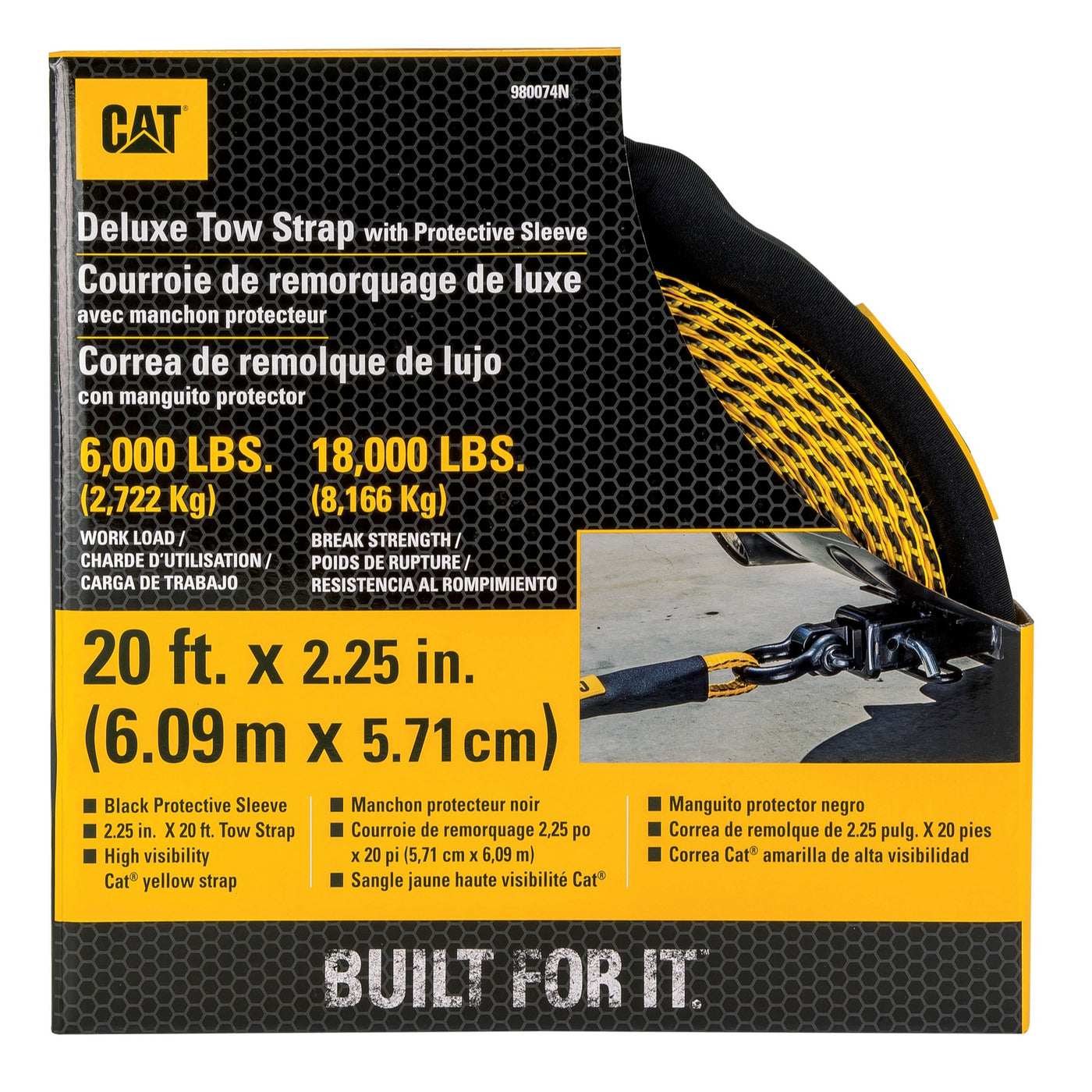 Deluxe Tow Strap - 20 Feet x 2-1/4 Inches (6000/18000)