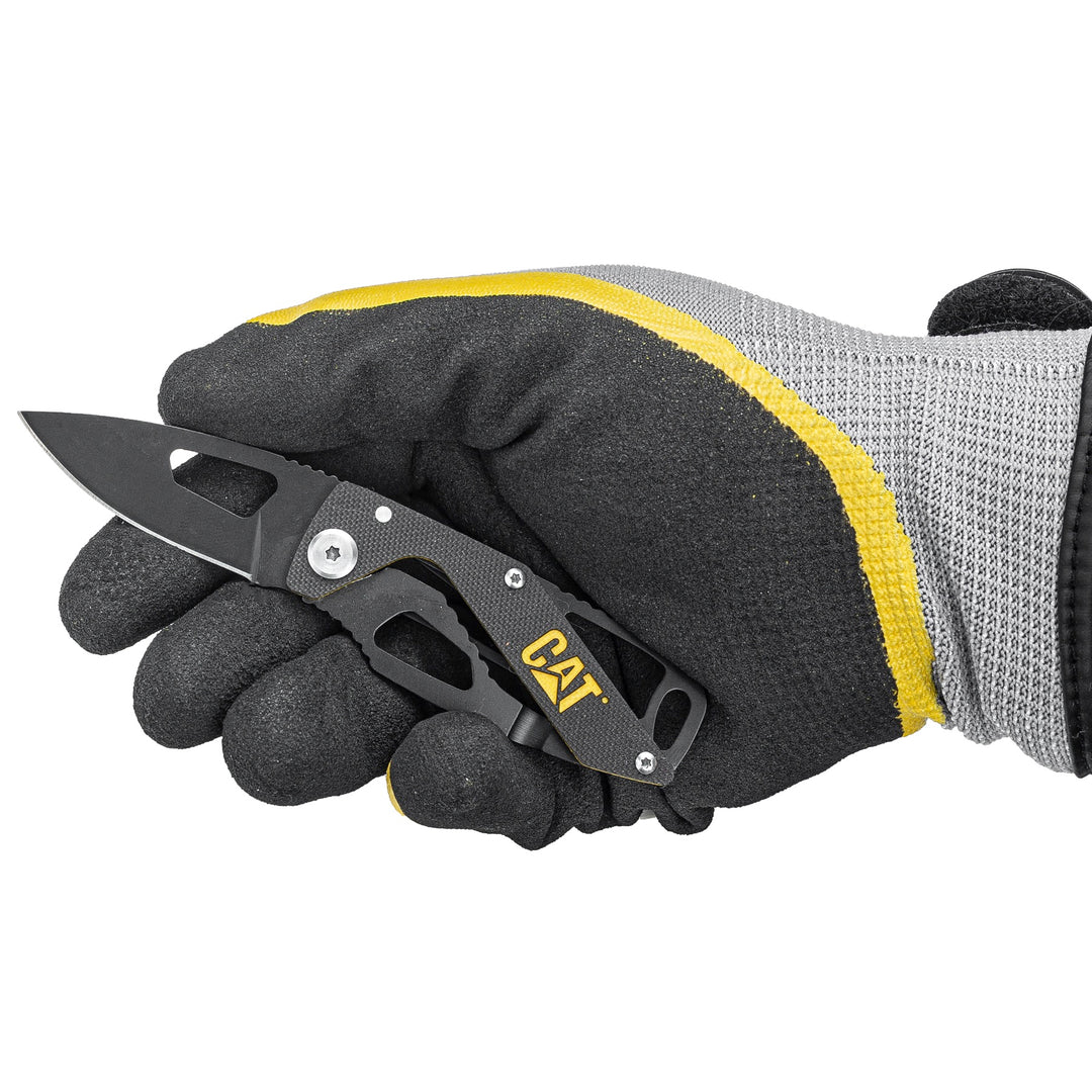5-1/4 Inch Folding Skeleton Knife with Black Blade – Cat Premium