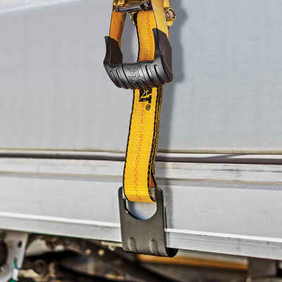 Heavy Duty Ratchet Tie Down with Flat Hook - 27 Feet x 2 Inches (3300/10000)