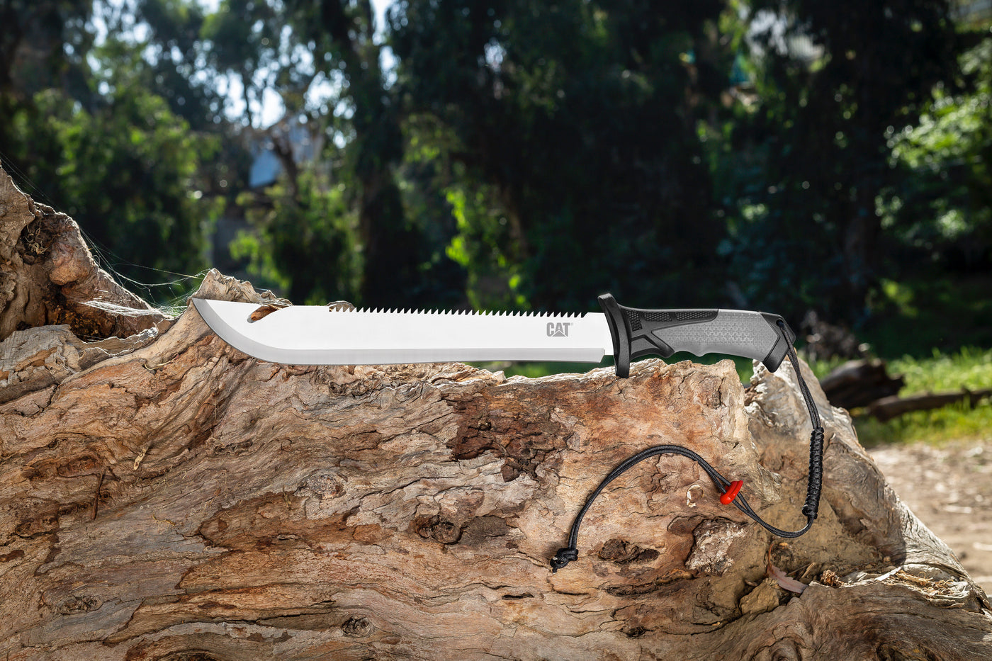 19" Straight Machete / Saw With Sheath & Shoulder Strap