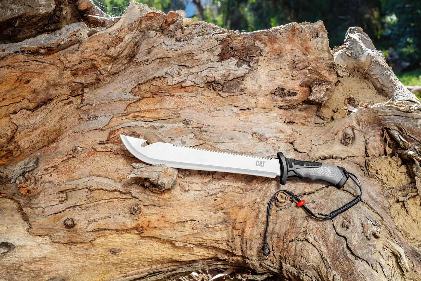 19" Straight Machete / Saw With Sheath & Shoulder Strap
