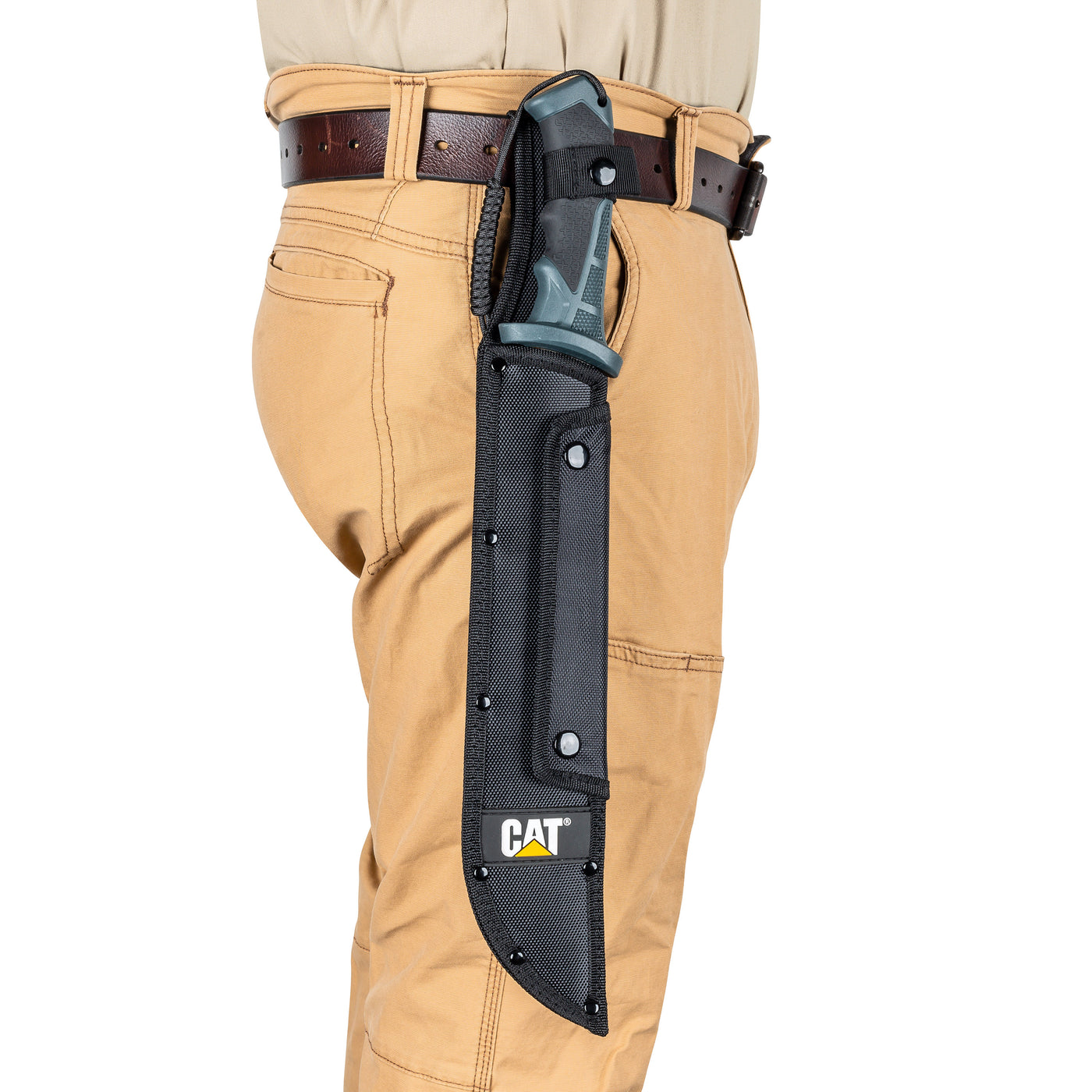 19" Straight Machete / Saw With Sheath & Shoulder Strap