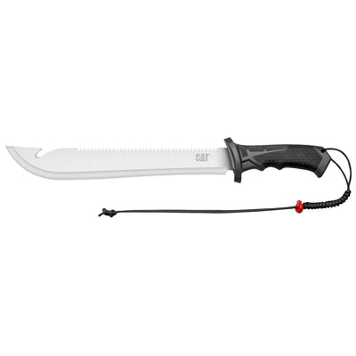 19" Straight Machete / Saw With Sheath & Shoulder Strap