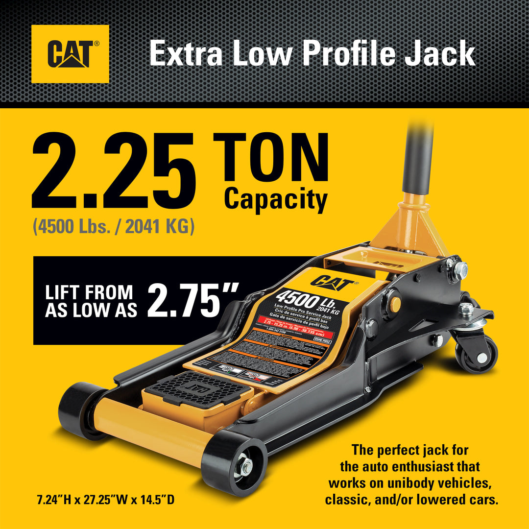 4500lbs Extra Low-Profile Floor Jack (Cat) – Cat Premium Products
