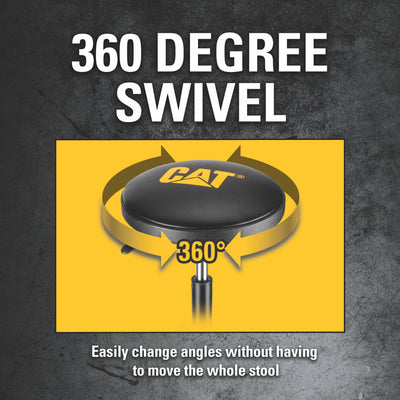 Heavy-Duty Pneumatic Shop Stool, Wrinkle Powder Coat Finish