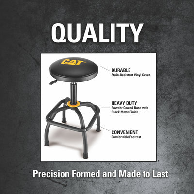 Heavy-Duty Pneumatic Shop Stool, Wrinkle Powder Coat Finish