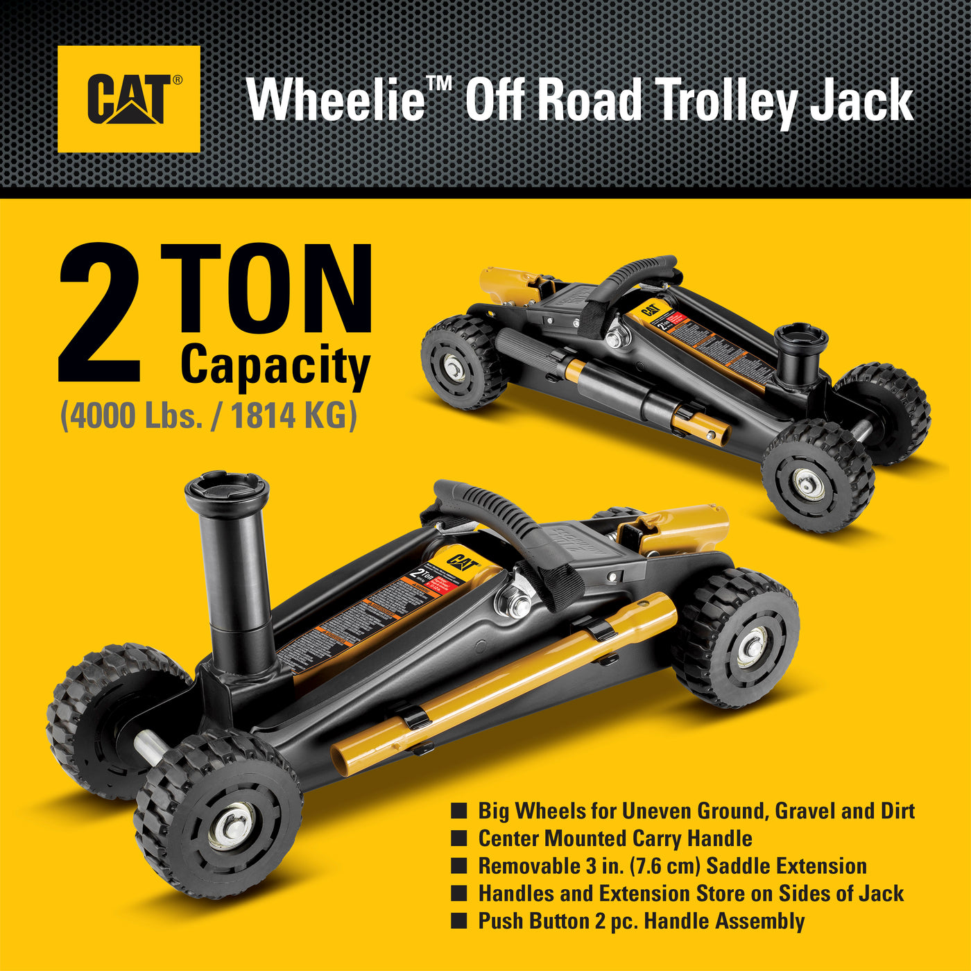 2 Ton "Wheelie" Off-Road Trolley Jack