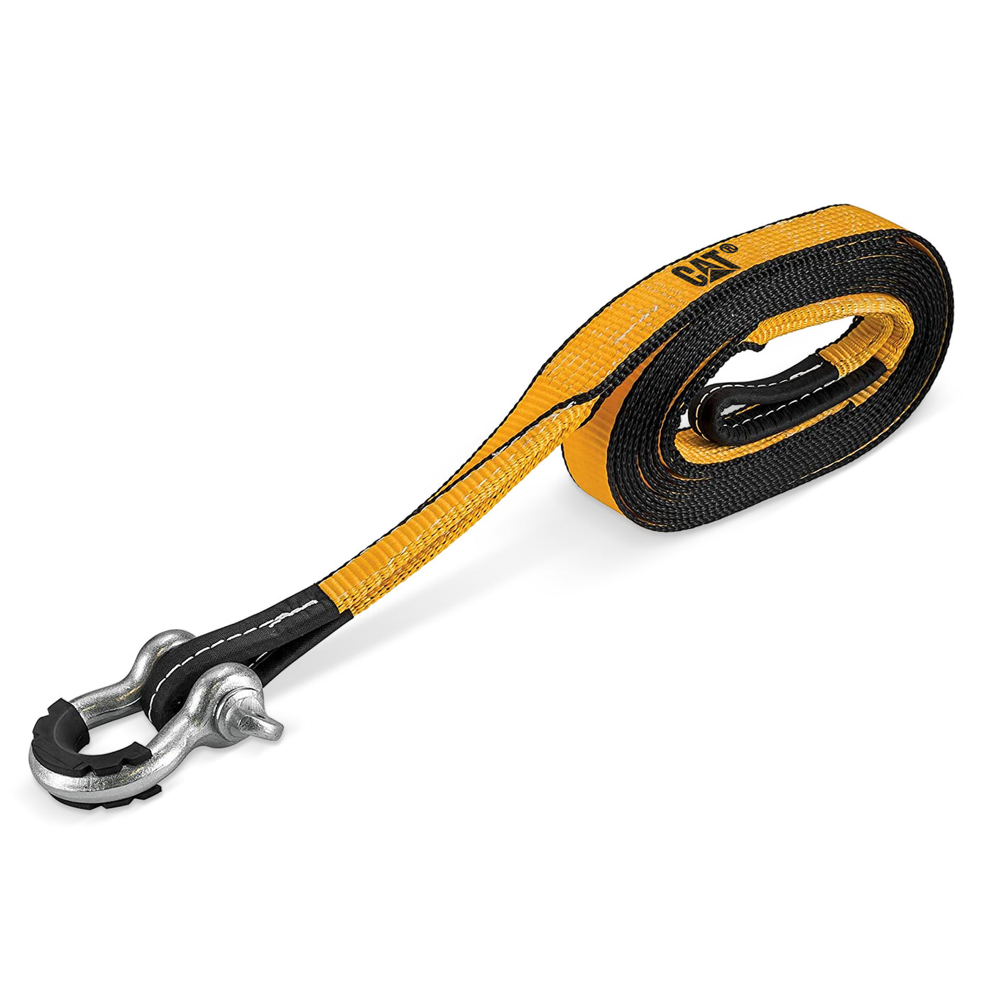 20 foot x 2-inch Tow Strap with D-Ring Shackle 9,000 Lb Capacity