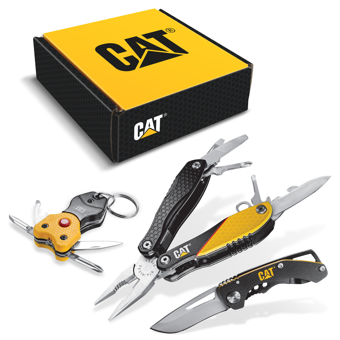 3 Piece Multi Tool and Pocket Knife Gift Set Box