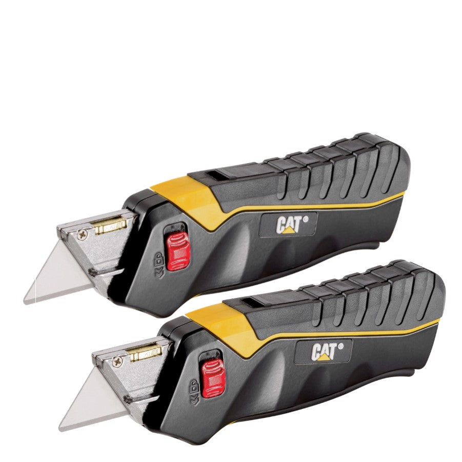 2 Pack - Safety Utility Knife Box Cutter Self-Retracting Blade with 3 Blades