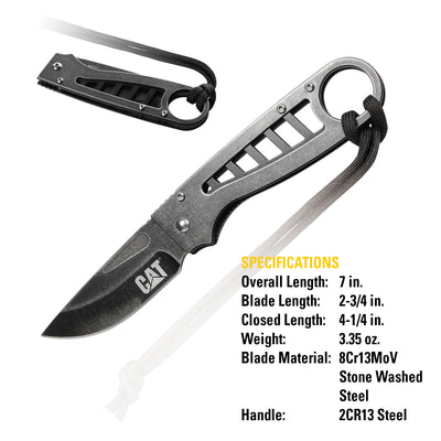 7 in. Drop-Point Folding Skeleton Knife