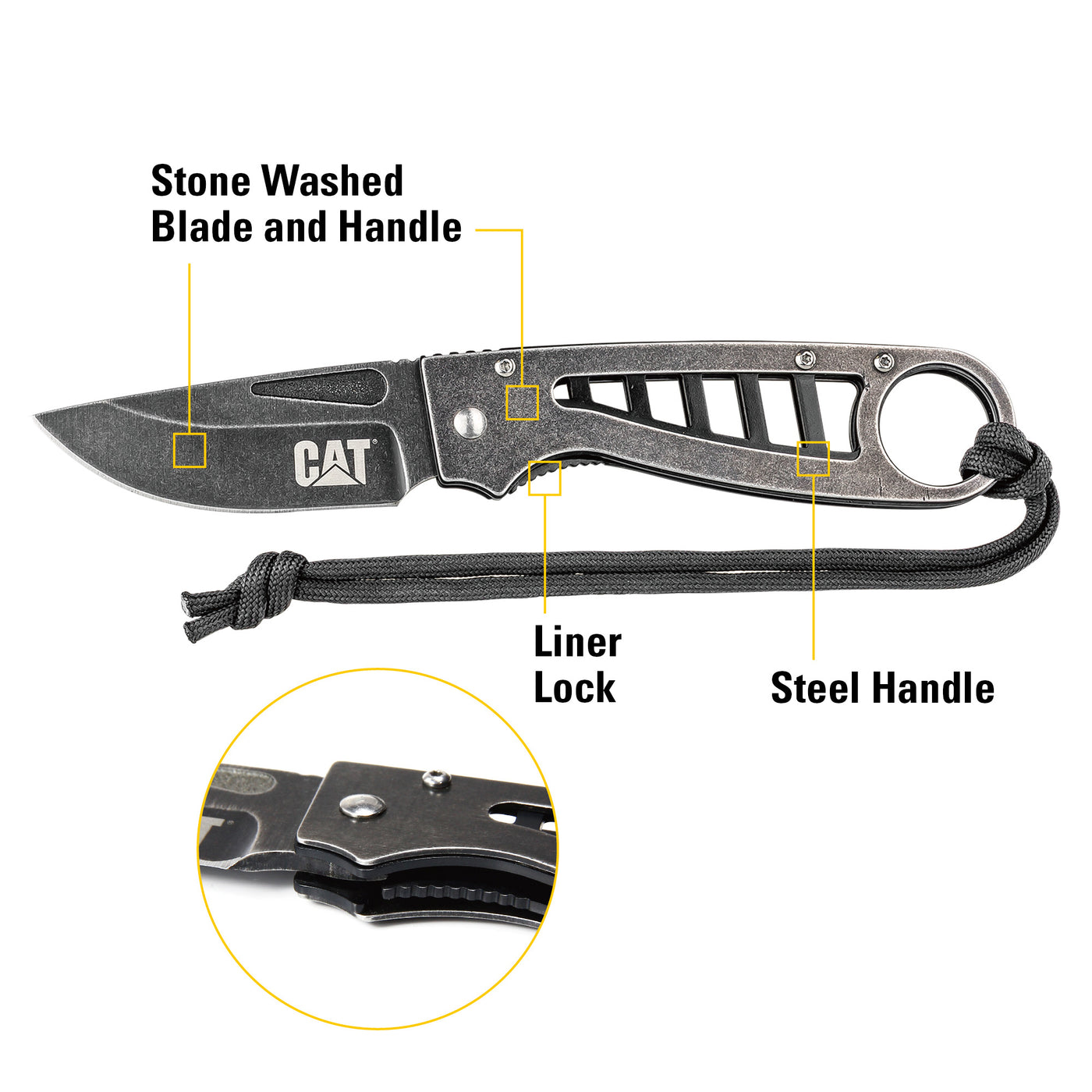 7 in. Drop-Point Folding Skeleton Knife