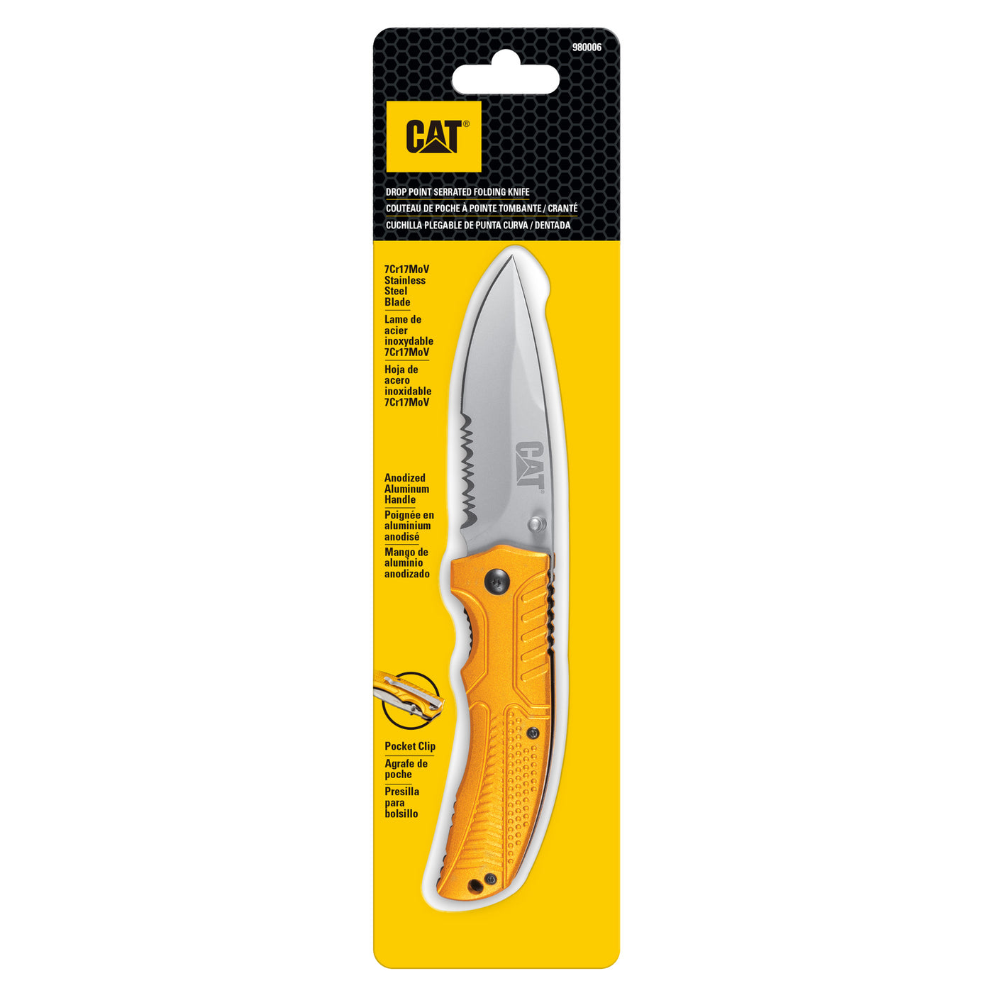 8 in. Drop-Point Serrated Folding Knife