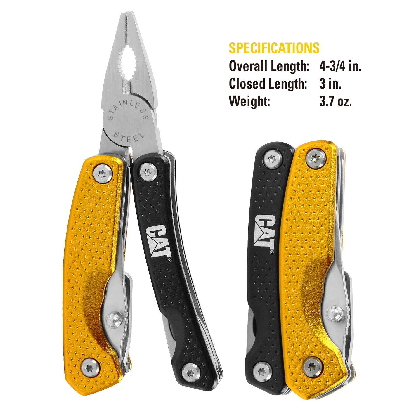 8-in-1 Multi-Pliers, Black and Yellow Handle, Multi-Function Tool