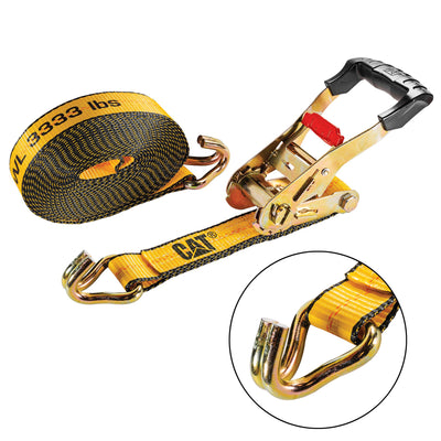 27 Ft. Ratcheting Truck Tie Down Strap J-Hook - 3333 Lb.