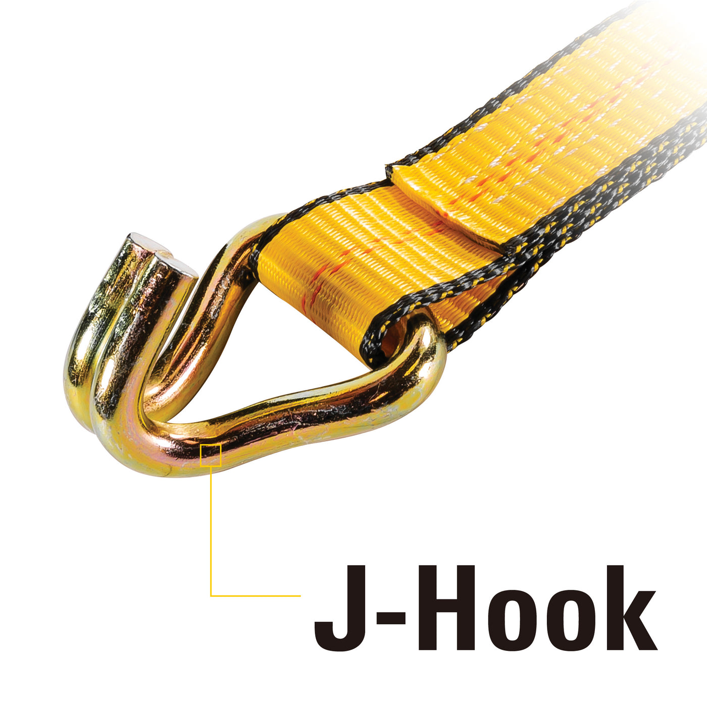 27 Ft. Ratcheting Truck Tie Down Strap J-Hook - 3333 Lb.