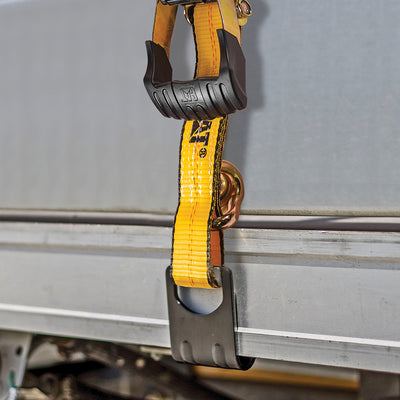 27 Ft. Ratcheting Truck Tie Down Strap Flat Hook + J-Hook - 3333 Lb.