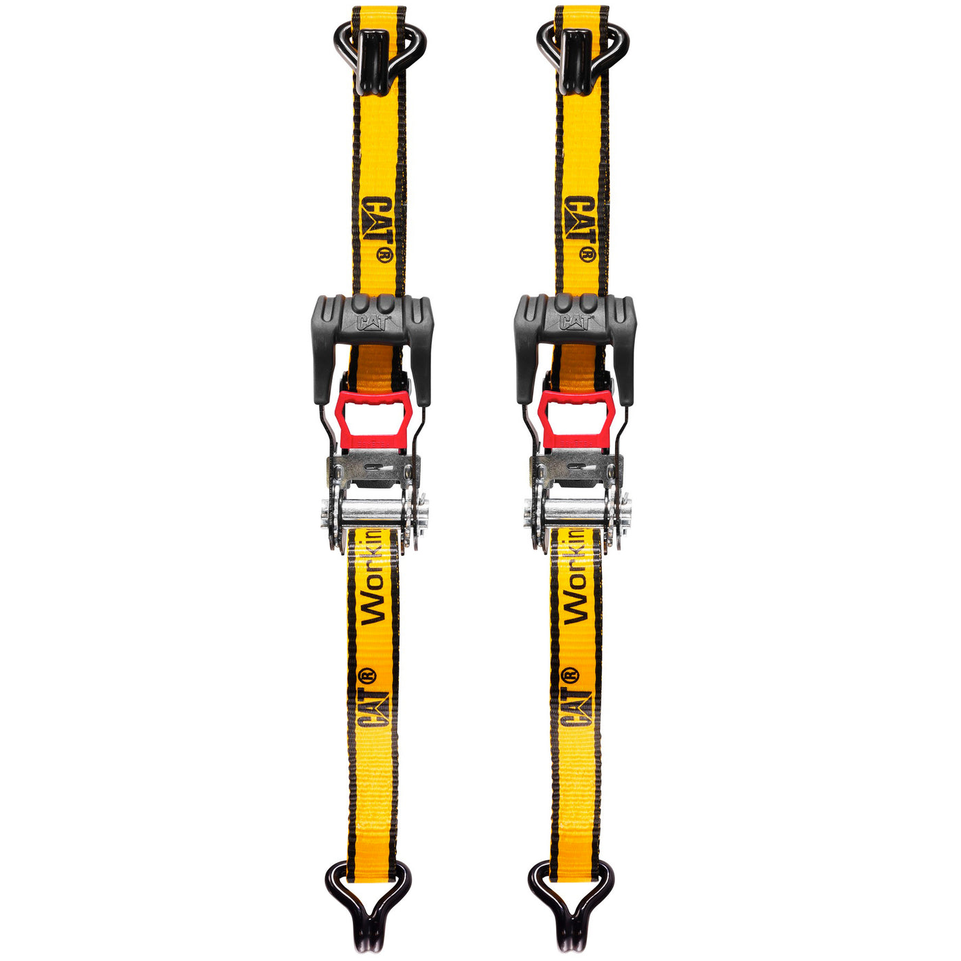 2 Piece 10 Ft. Heavy Duty Ratcheting Tie Down Straps - 1000 Lb.