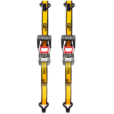 2 Piece Ratchet Tie Down Set with Soft Loops - 10 Feet x 1 Inches (1000/3000)