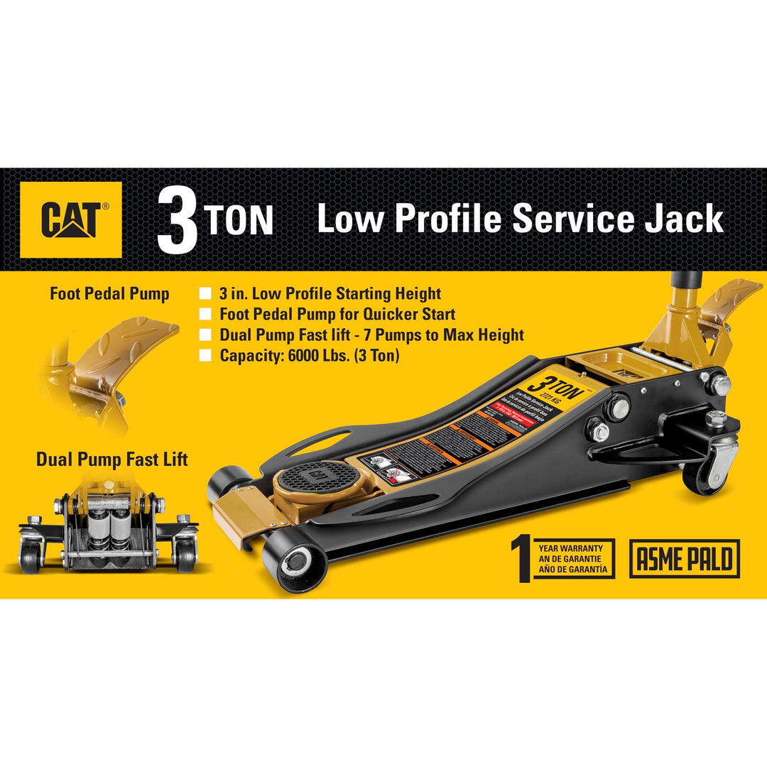 3Ton Low Profile Service Jack – Cat Premium Products