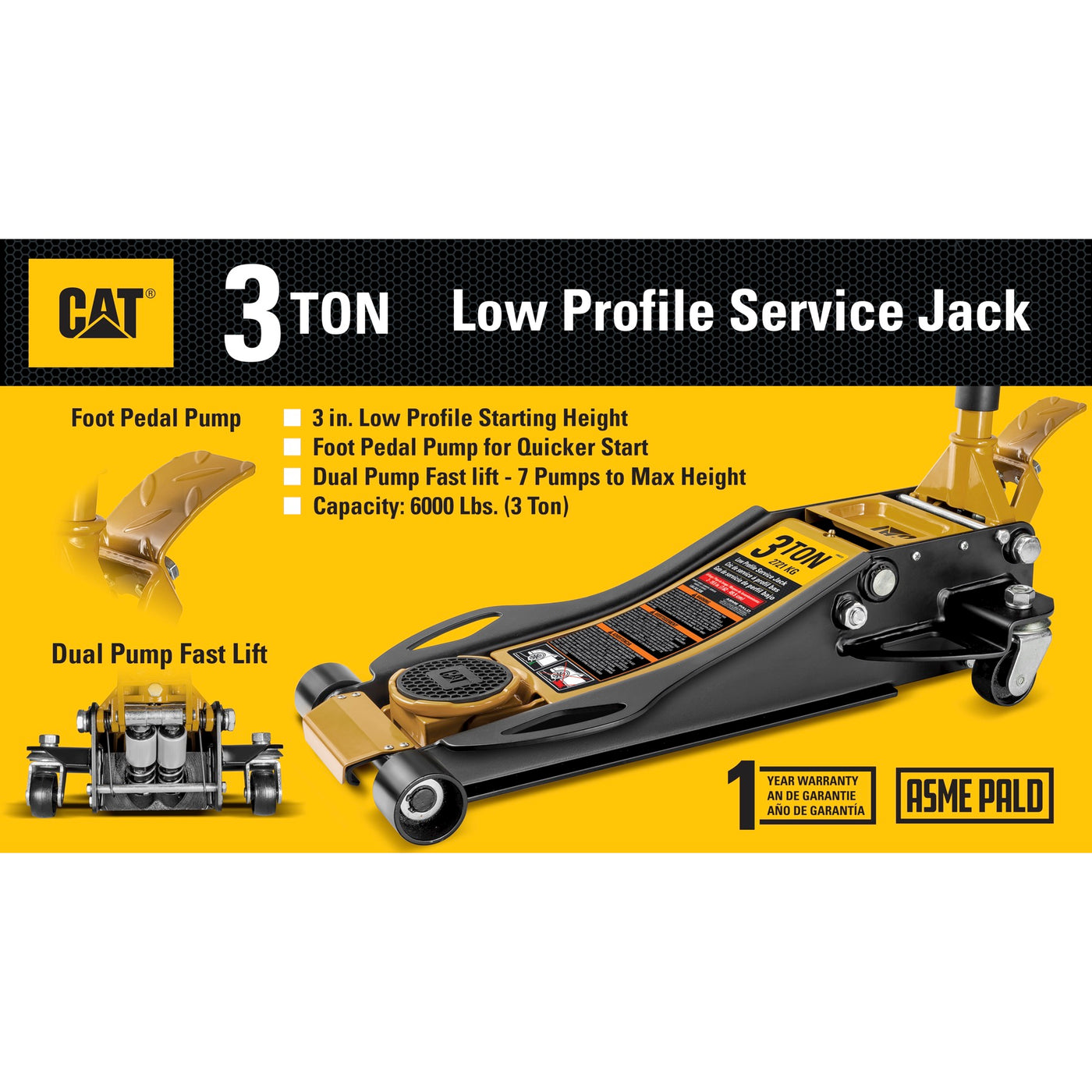 3 Ton Low Profile Service Jack