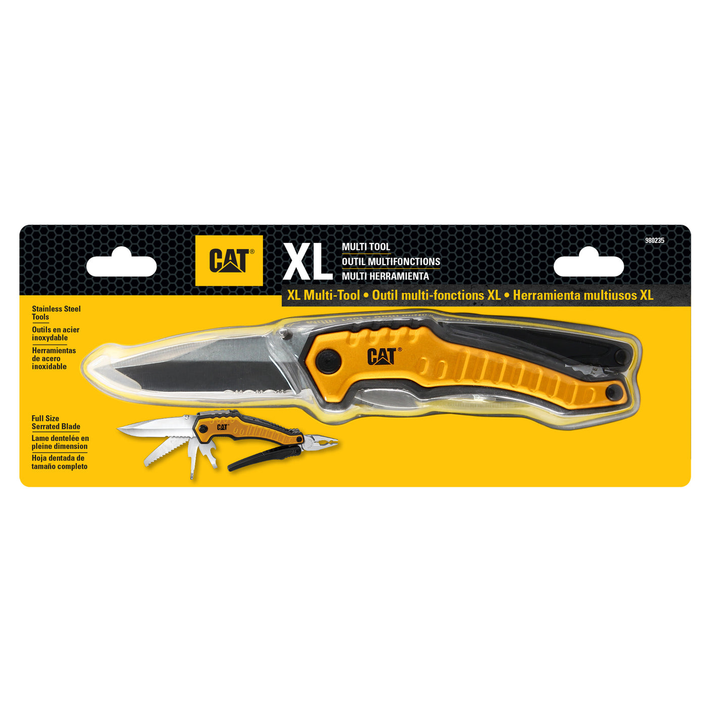9-in-1 XL Multi Tool with Full Size Knife Blade and Pliers