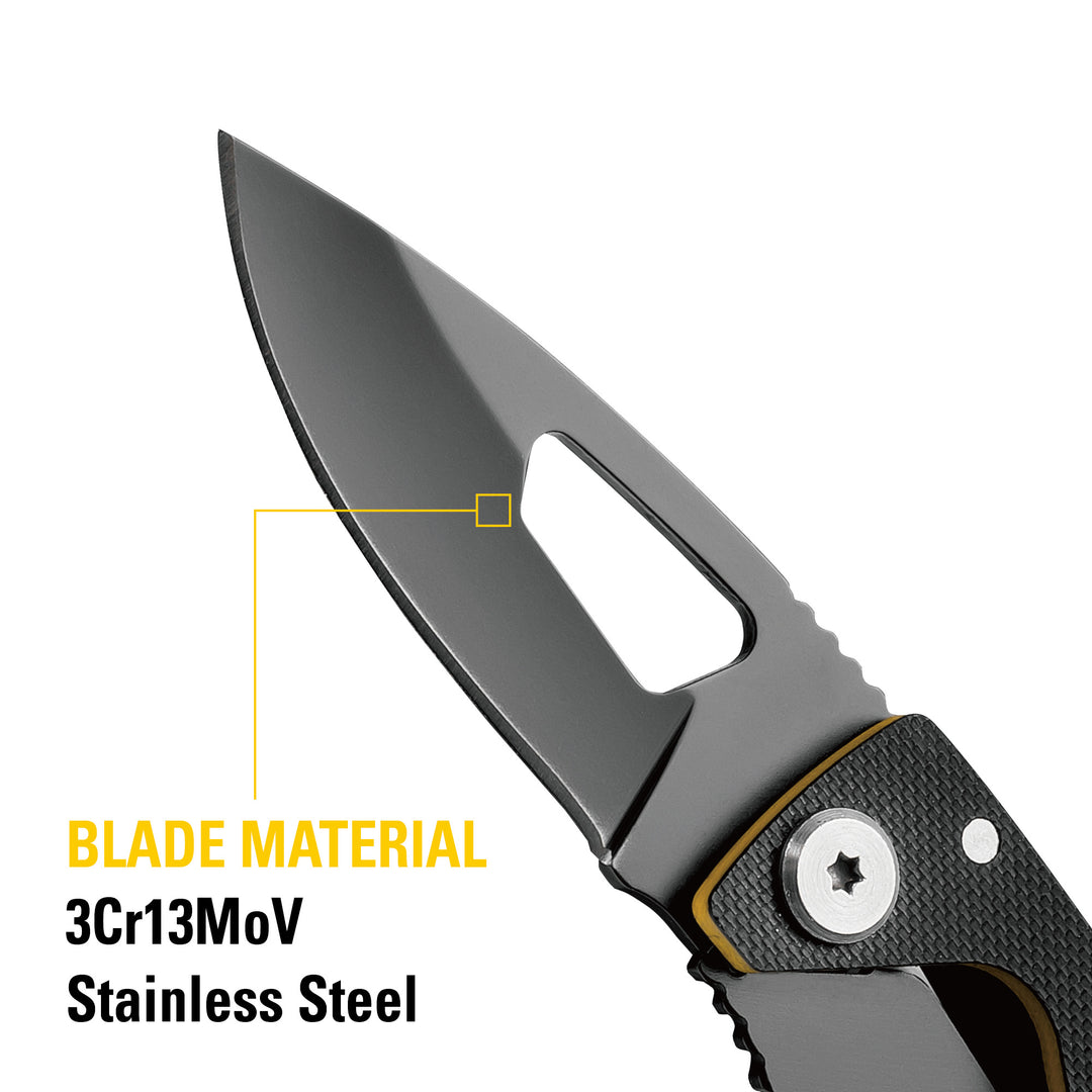 猫 a4 5-1/4 Inch Folding Skeleton Knife with Black Blade – Cat