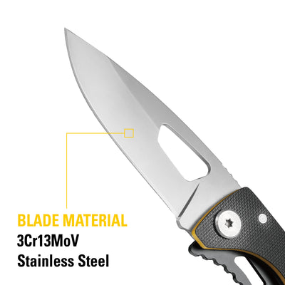 6-1/4 in. Folding Skeleton Knife with Bottle Opener & Polished Blade